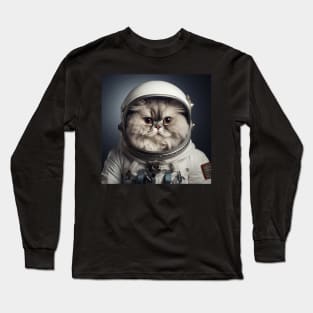 Astronaut Cat in Space - Persian Long Sleeve T-Shirt